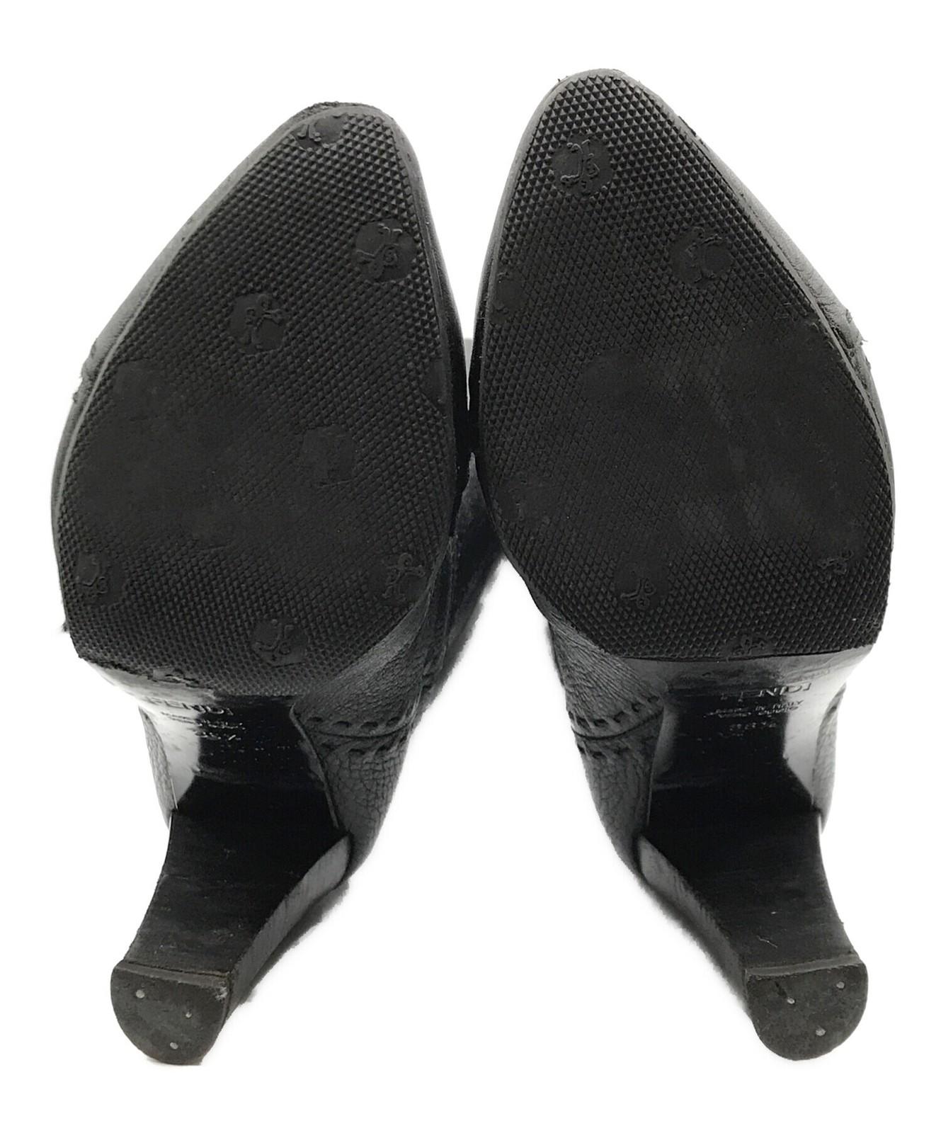 FENDI Long Boots Shoes EU 36.5 US 6.5 Black Authentic