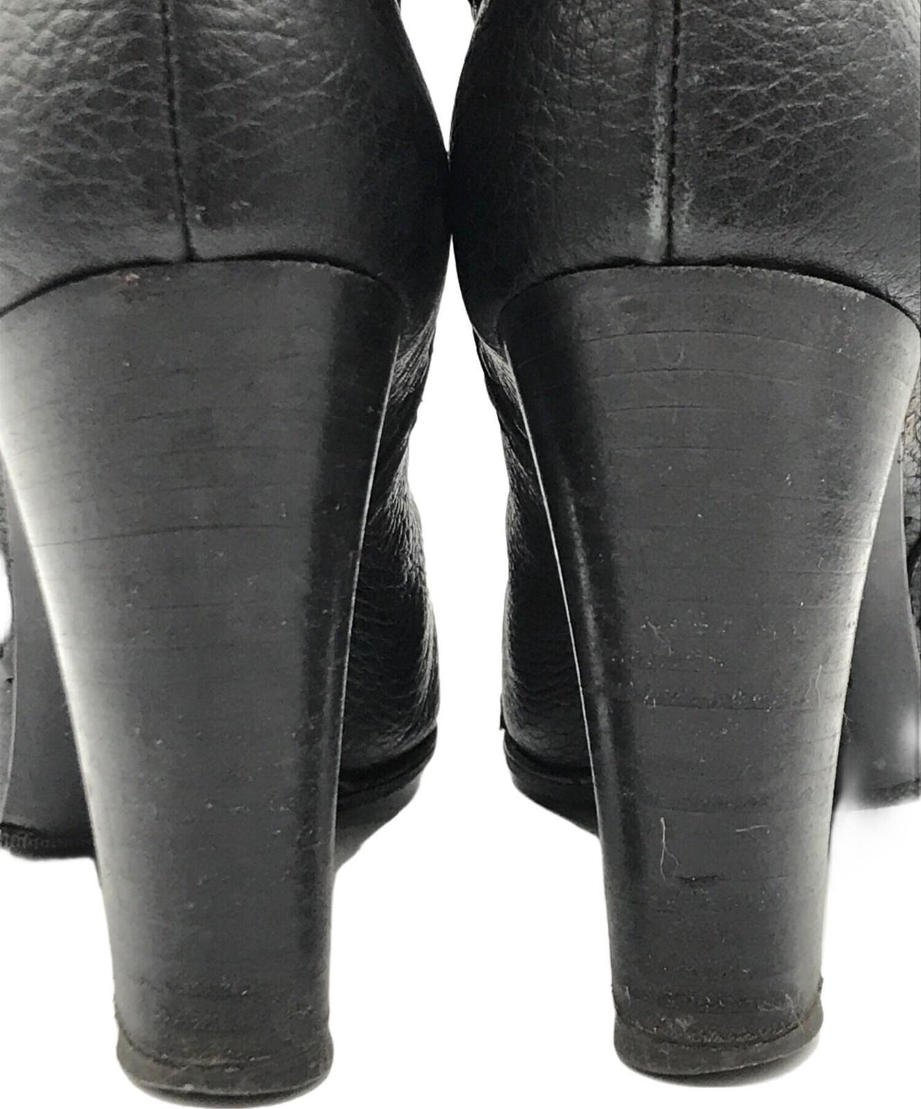 FENDI Long Boots Shoes EU 36.5 US 6.5 Black Authentic