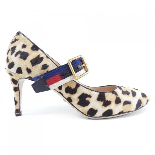 GUCCI Shoes Pumps Heel EU 36.5 US 6.5 Beige Brown Authentic