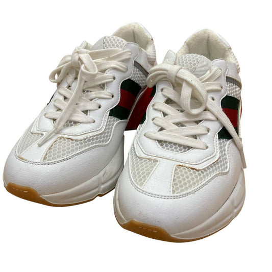 GUCCI Sneakers Shoes Low-Cut EU 36.5 US 6.5 White Red Authentic