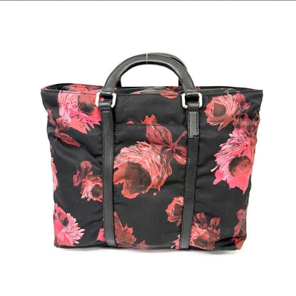 PRADA Hand Bag Tote Purse Logo Nylon Multicolor Authentic