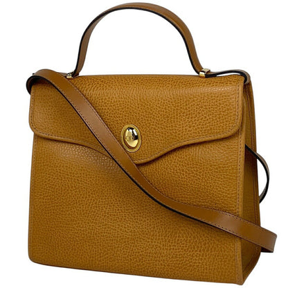 Christian Dior Hand Shoulder Bag Tote Purse 2way CD Leather Brown Authentic
