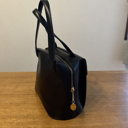 Christian Dior Hand Bag Tote Purse CD Black Authentic