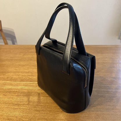 Christian Dior Hand Bag Tote Purse CD Black Authentic