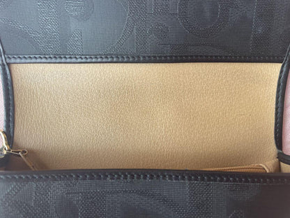 Christian Dior Shoulder Bag Purse Leather Black Authentic