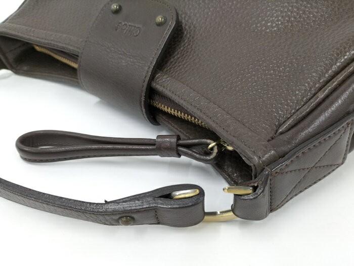 Chloe Shoulder Bag Purse Leather Brown Authentic