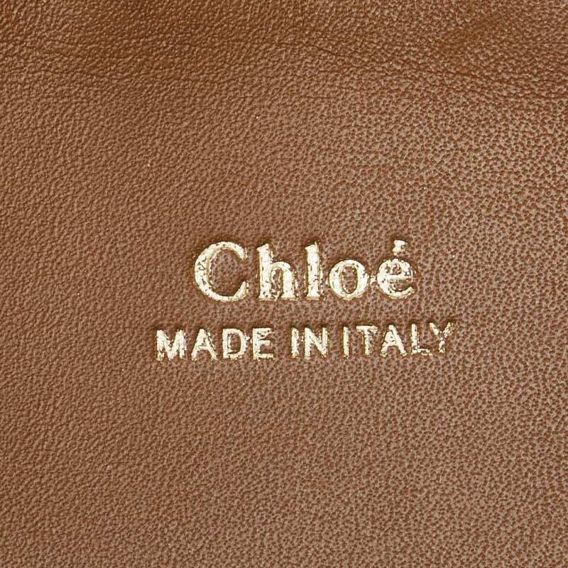 Chloe Hand Shoulder Bag Tote Purse 2way Leather Brown Authentic