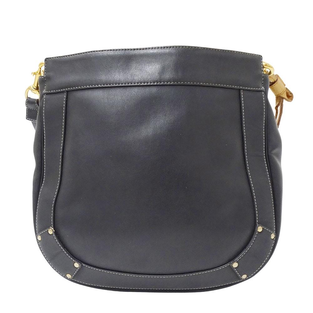 Chloe Shoulder Bag Purse Eden Leather Black Authentic