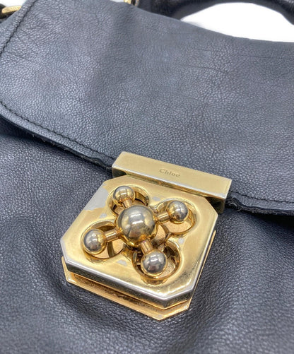 Chloe Hand Shoulder Bag Tote Purse 2way ELSIE Black Authentic