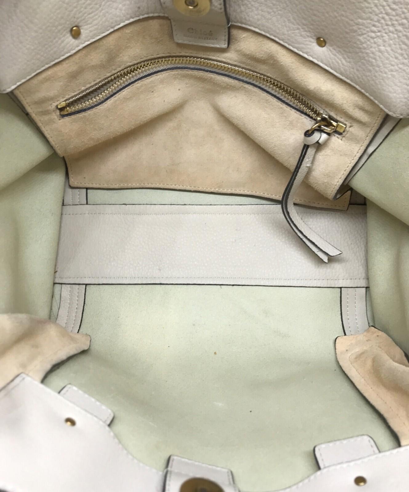 Chloe Hand Bag Tote Purse Milo Beige Authentic