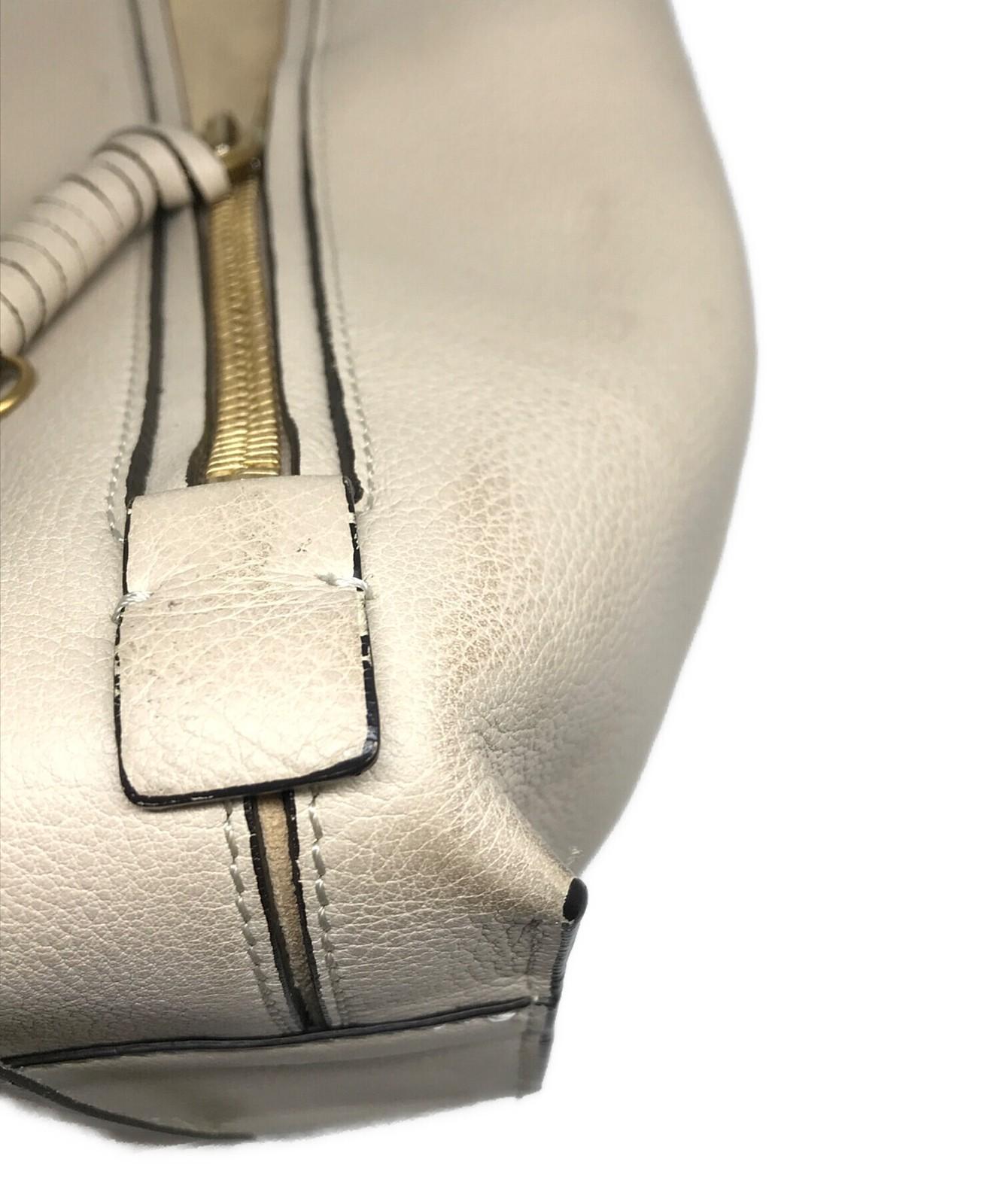 Chloe Hand Bag Tote Purse Milo Beige Authentic