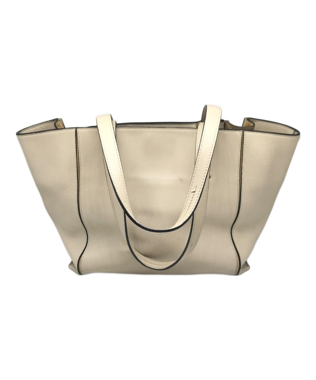 Chloe Hand Bag Tote Purse Milo Beige Authentic
