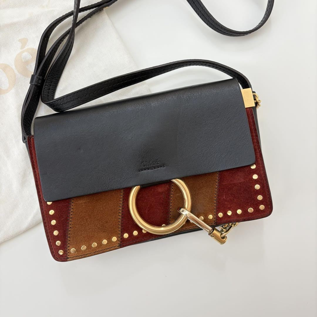 Chloe Shoulder Bag Purse Leather Suede Authentic