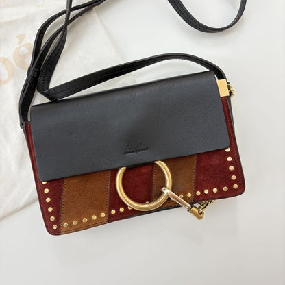 Chloe Shoulder Bag Purse Leather Suede Authentic