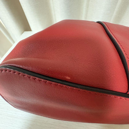 Chloe Hand Shoulder Bag Tote Purse 2way GALA Leather Red Authentic