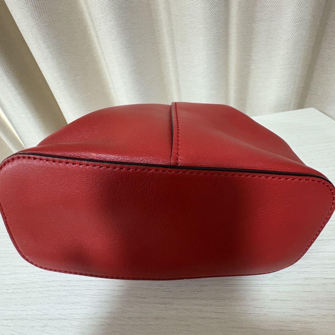 Chloe Hand Shoulder Bag Tote Purse 2way GALA Leather Red Authentic