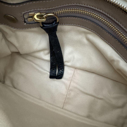 Chloe Hand Bag Tote Purse Leather Off White Authentic