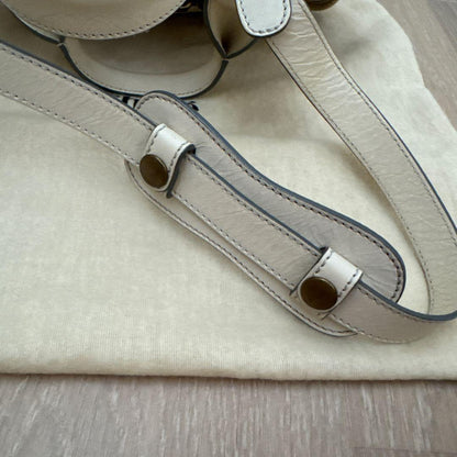 Chloe Hand Bag Tote Purse Leather Off White Authentic