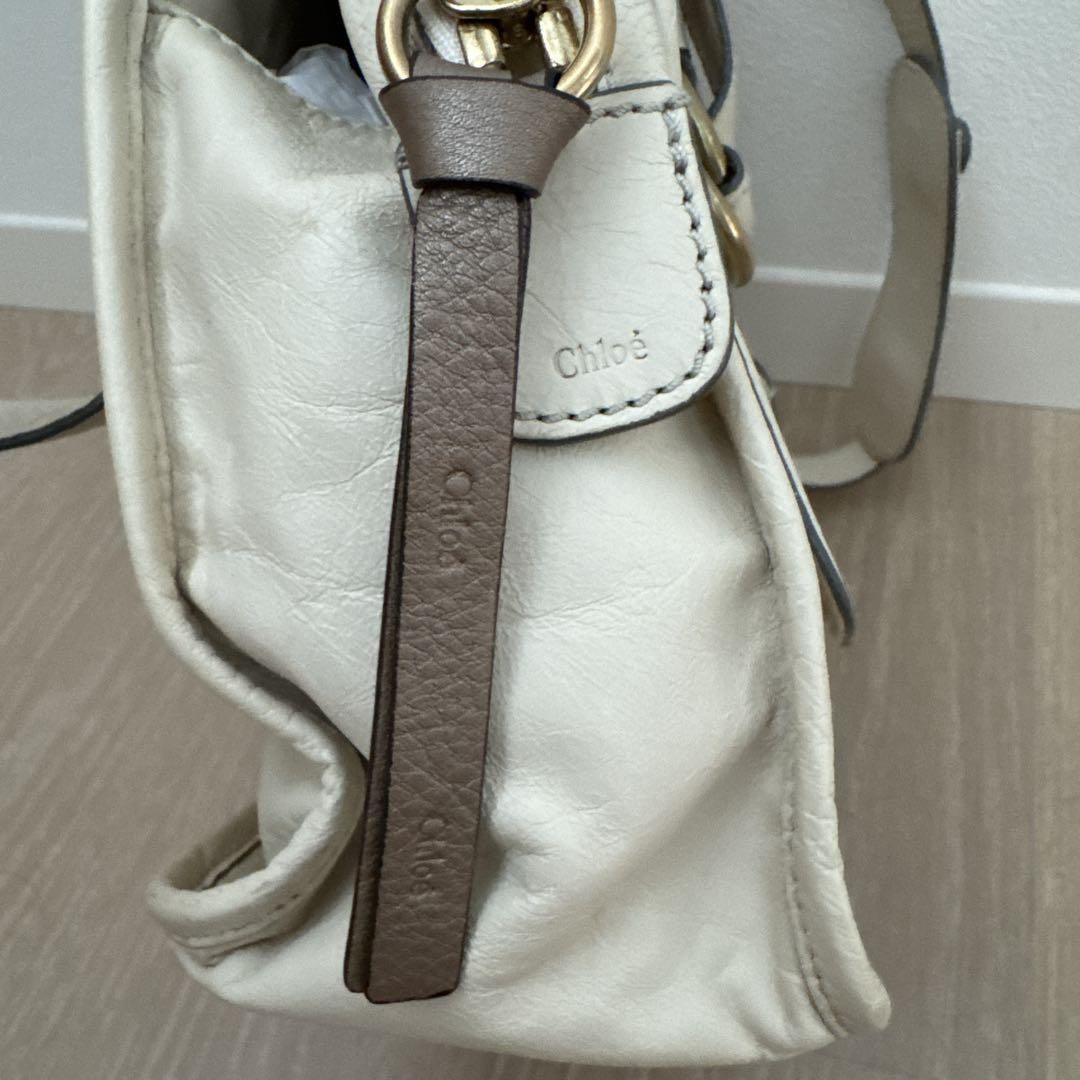 Chloe Hand Bag Tote Purse Leather Off White Authentic