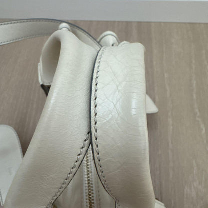 Chloe Hand Bag Tote Purse Leather Off White Authentic