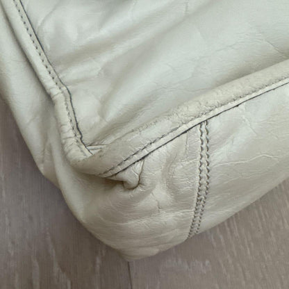 Chloe Hand Bag Tote Purse Leather Off White Authentic