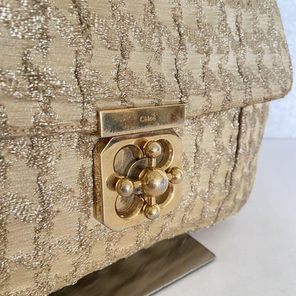 Chloe Shoulder Bag Purse 2way Elsie Gold Authentic