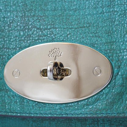 MULBERRY Shoulder Bag Purse Chain Leather Green Authentic