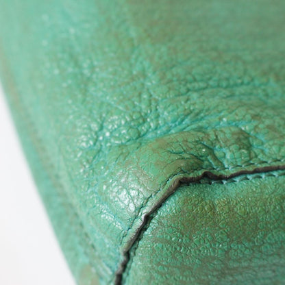 MULBERRY Shoulder Bag Purse Chain Leather Green Authentic