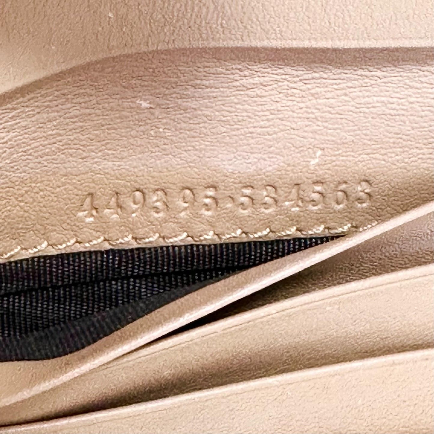 GUCCI Wallet GG Monogram Shima Bi-fold Flap Compact Pink Leather Authentic Used