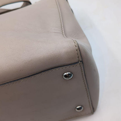 FENDI Hand Shoulder Bag Tote Purse 2way Greige Authentic