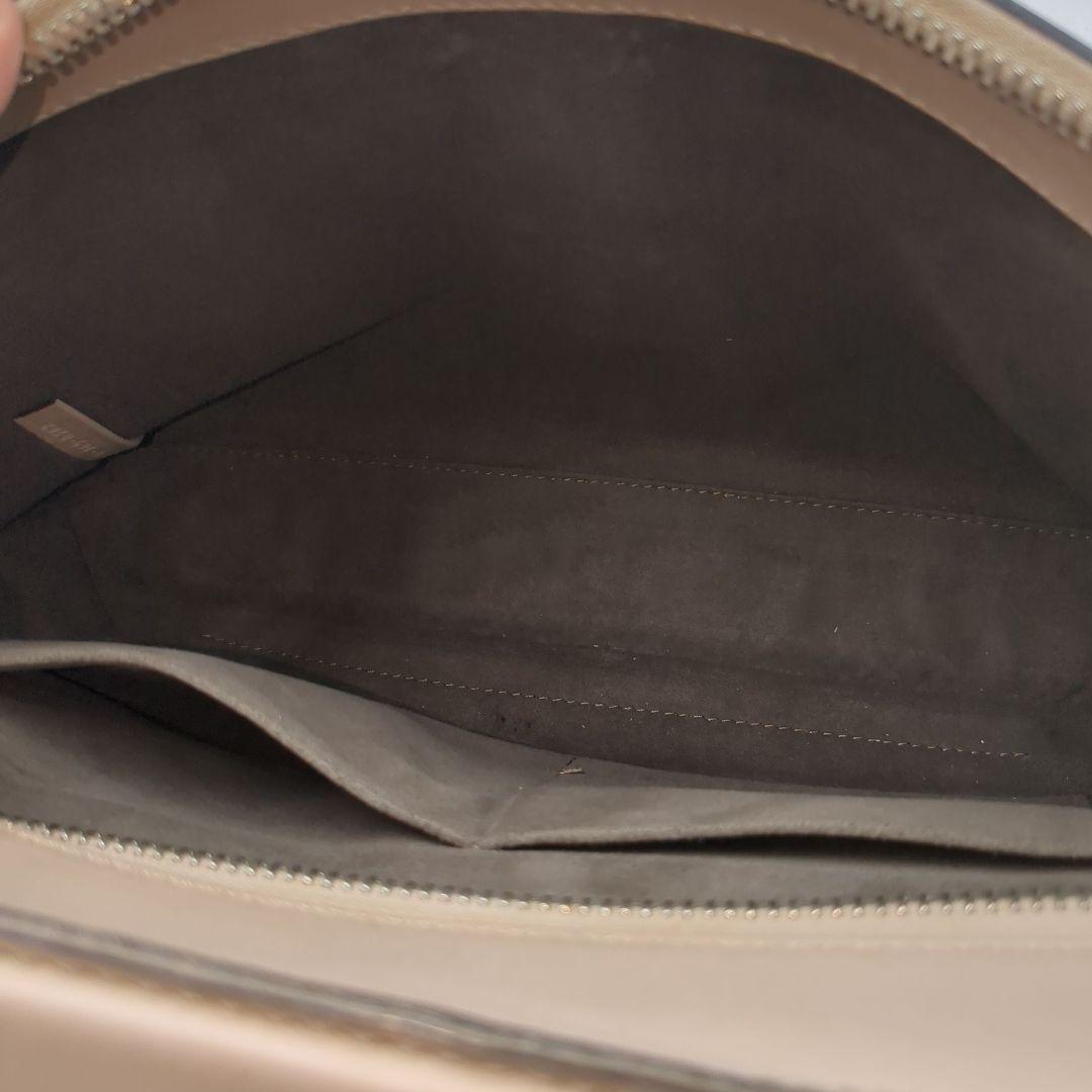 FENDI Hand Shoulder Bag Tote Purse 2way Greige Authentic