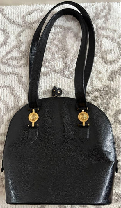 VERSACE Hand Shoulder Bag Tote Purse Sunburst Authentic