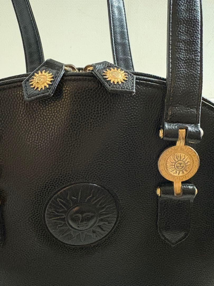 VERSACE Hand Shoulder Bag Tote Purse Sunburst Authentic