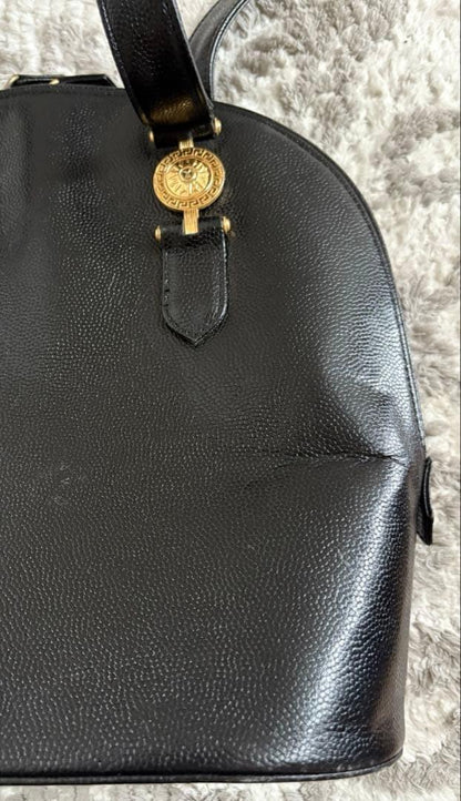 VERSACE Hand Shoulder Bag Tote Purse Sunburst Authentic