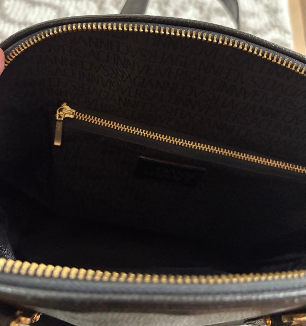 VERSACE Hand Shoulder Bag Tote Purse Sunburst Authentic