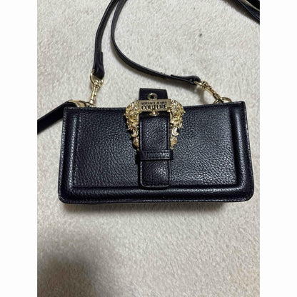 VERSACE Shoulder Bag Purse Black Authentic
