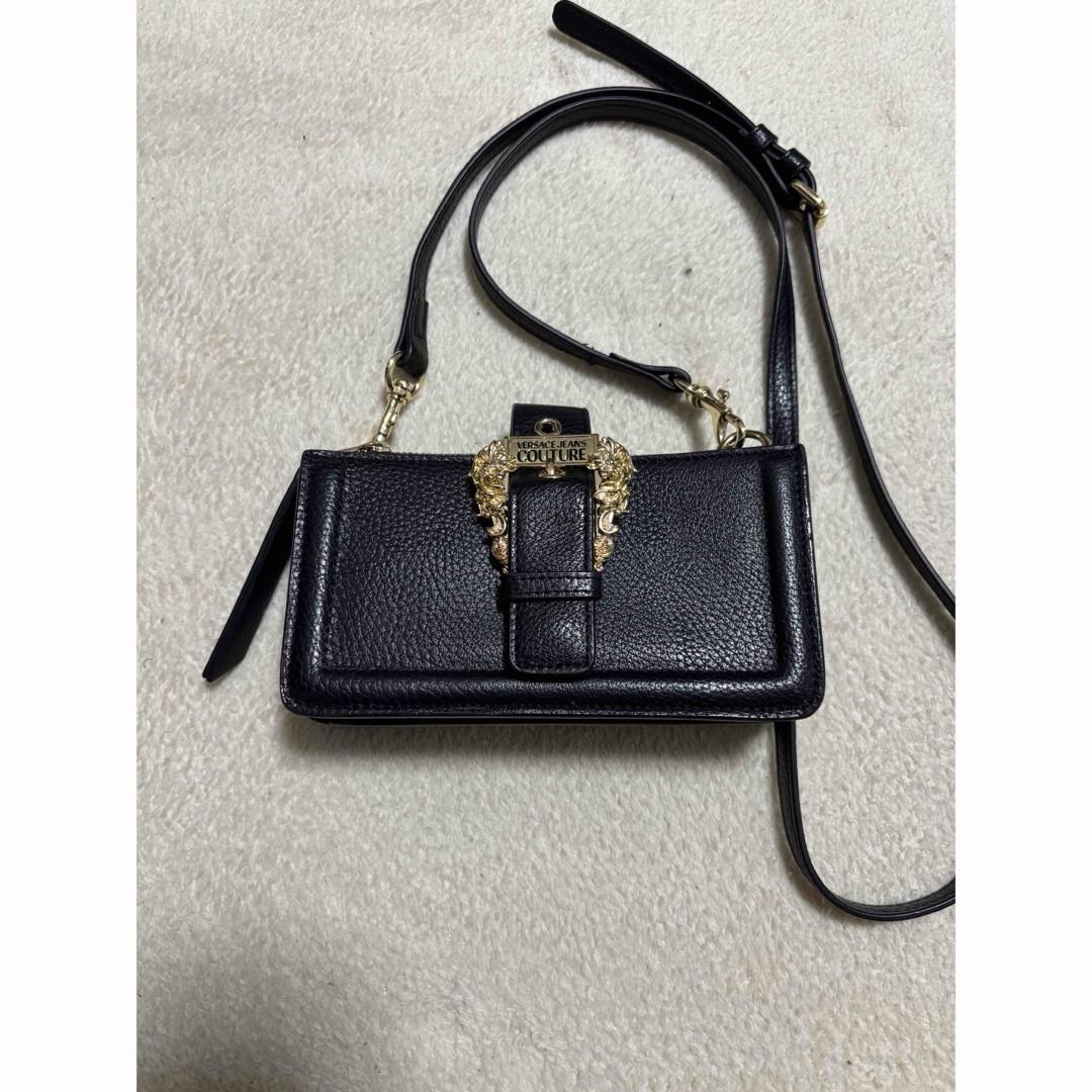 VERSACE Shoulder Bag Purse Black Authentic