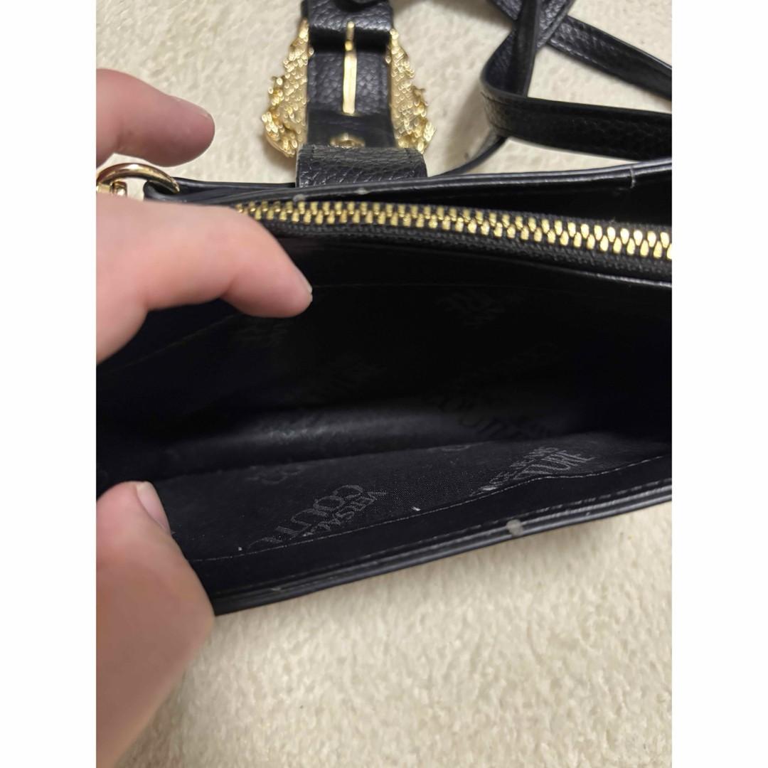 VERSACE Shoulder Bag Purse Black Authentic