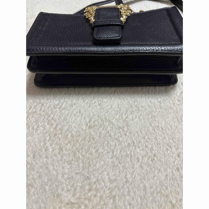 VERSACE Shoulder Bag Purse Black Authentic
