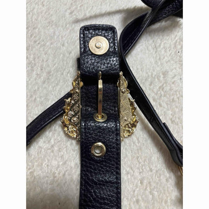 VERSACE Shoulder Bag Purse Black Authentic