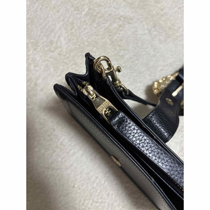 VERSACE Shoulder Bag Purse Black Authentic