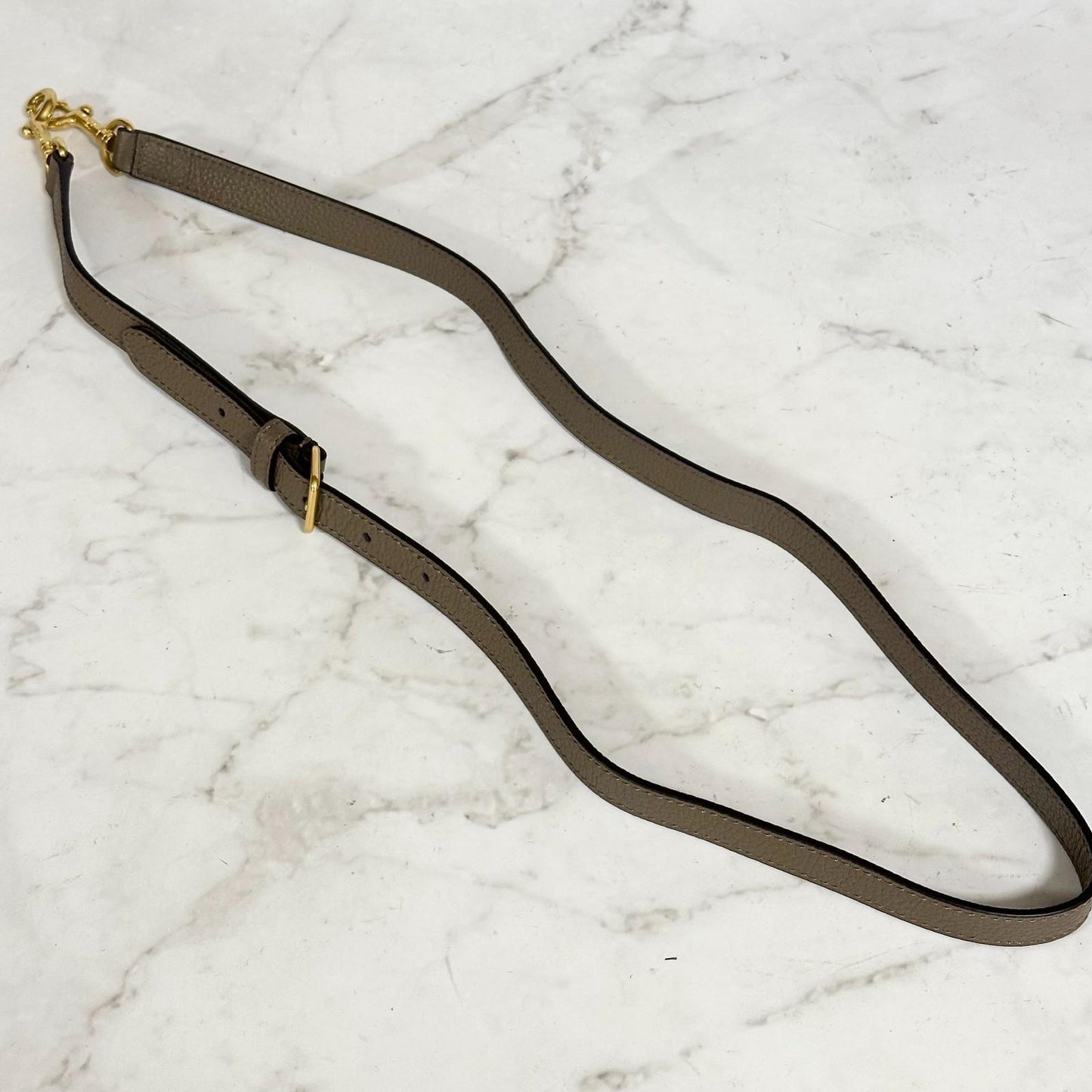 MULBERRY Bayswater Handbag Shoulder Bag Purse Gray beige Leather Used Authentic