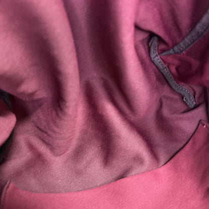 FENDI Hand Bag Tote Purse FF Baguette Leather Red Bordeaux Authentic