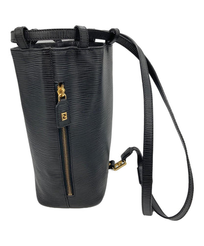 FENDI Shoulder Bag Purse FF Black Authentic