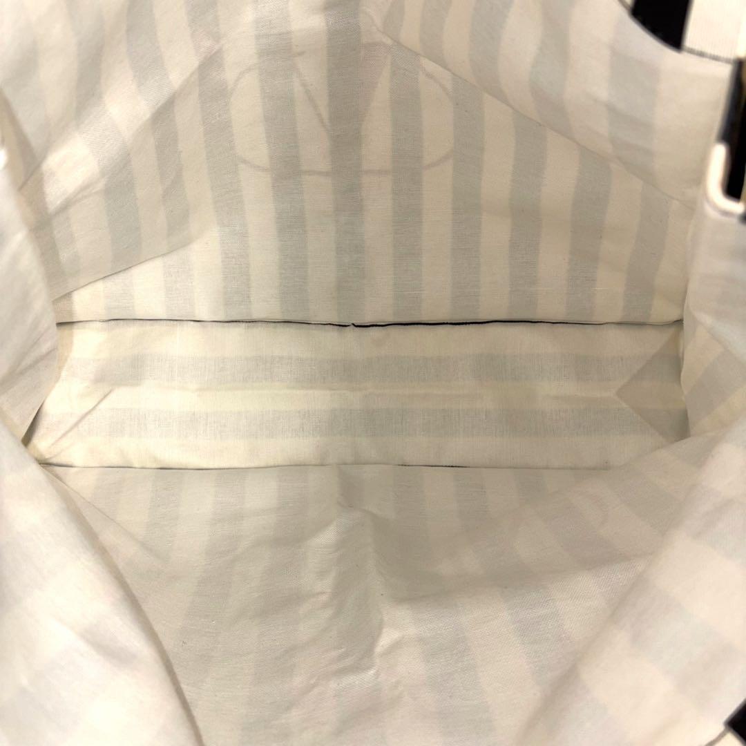 Valentino Hand Bag Tote Purse Canvas Black White Authentic