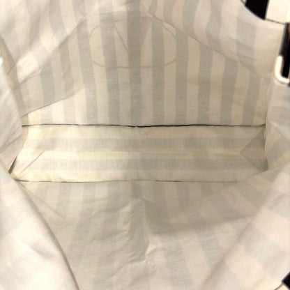 Valentino Hand Bag Tote Purse Canvas Black White Authentic