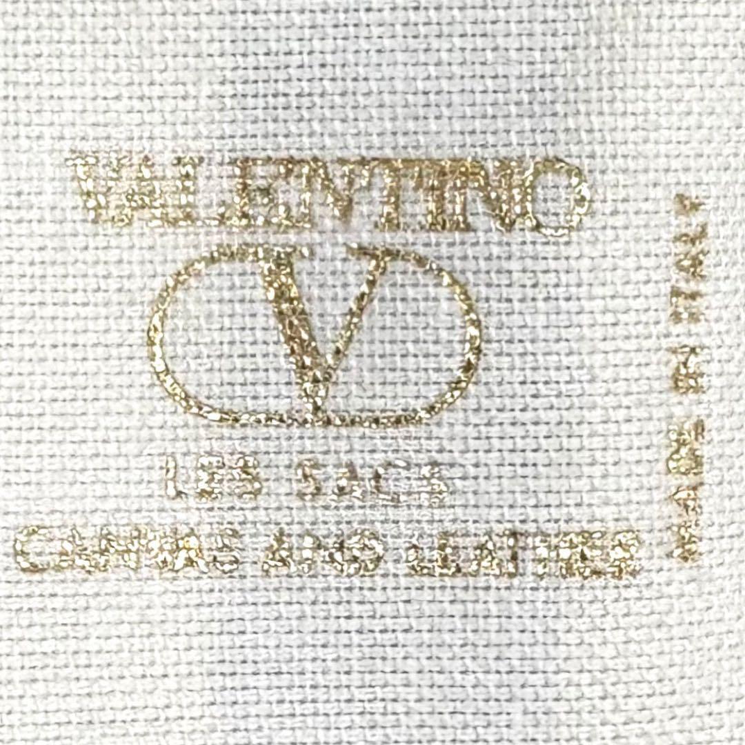 Valentino Hand Bag Tote Purse Canvas Black White Authentic