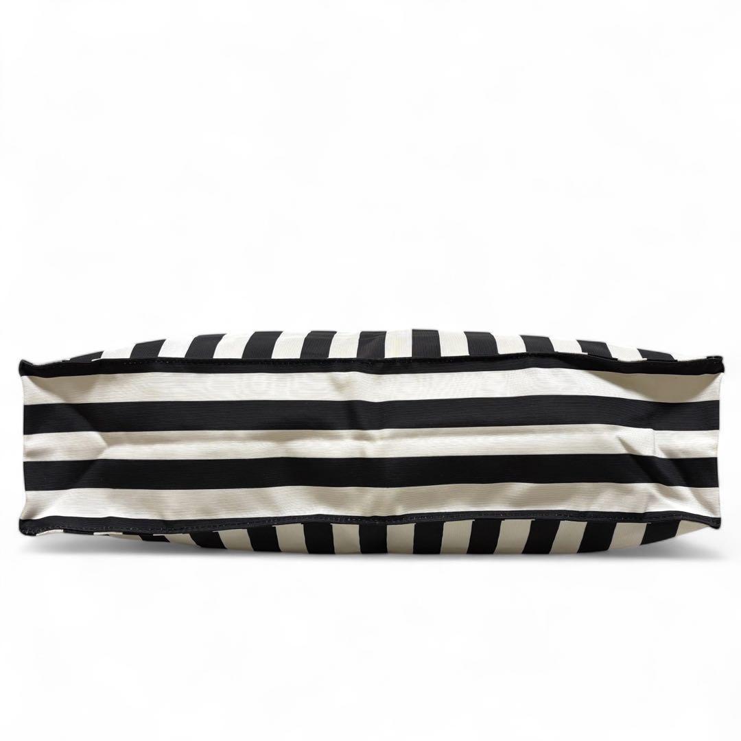 Valentino Hand Bag Tote Purse Canvas Black White Authentic