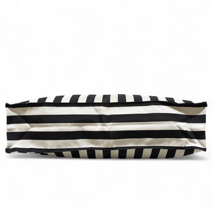 Valentino Hand Bag Tote Purse Canvas Black White Authentic