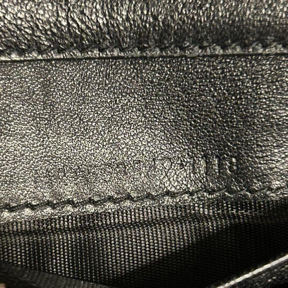 Saint Laurent Tri-fold Wallet Compact Purse YSL Cassandra Leather Black Auth